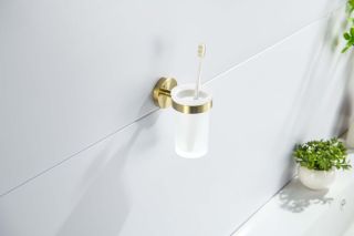 Стакан с держателем Aquatek Европа AQ4104BG шлифованное золото